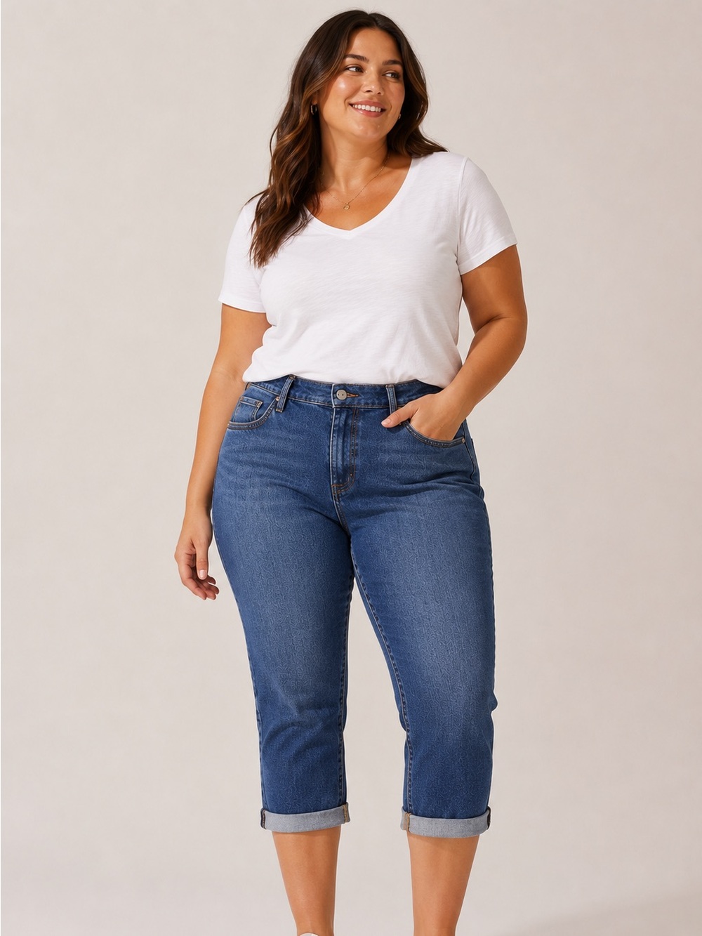 Levi’s Women’s Cropped Cuffed Capri Jeans Medium Wash Size 30 Casual Denim
